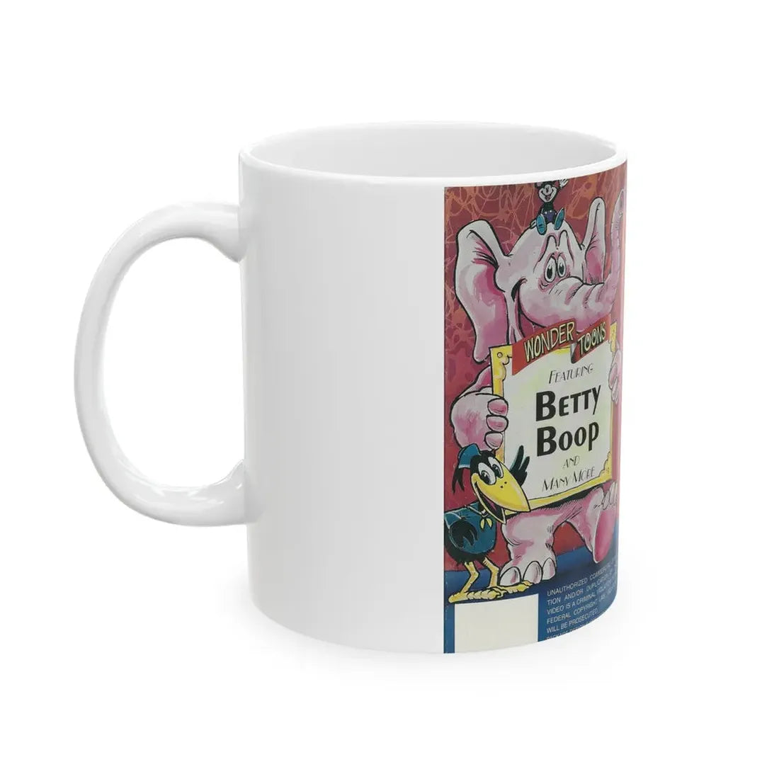 WONDER TOONS BETTY BOOP (VHS COVER) - White Coffee Mug - Go Mug Yourself