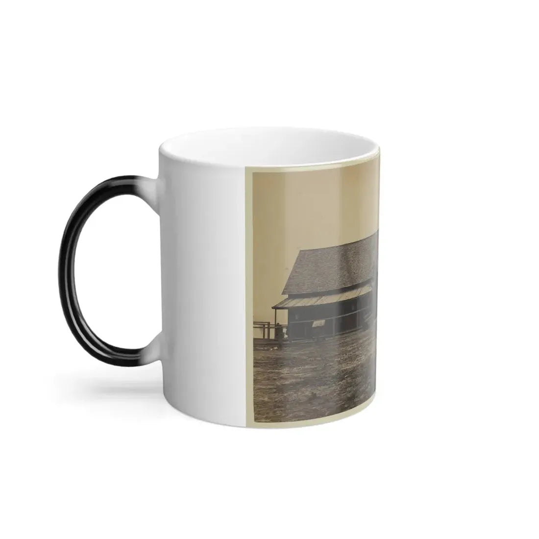 Workers Constructing a Wood Building (U.S. Civil War) Color Changing Coffee Mug 11oz - Go Mug Yourself