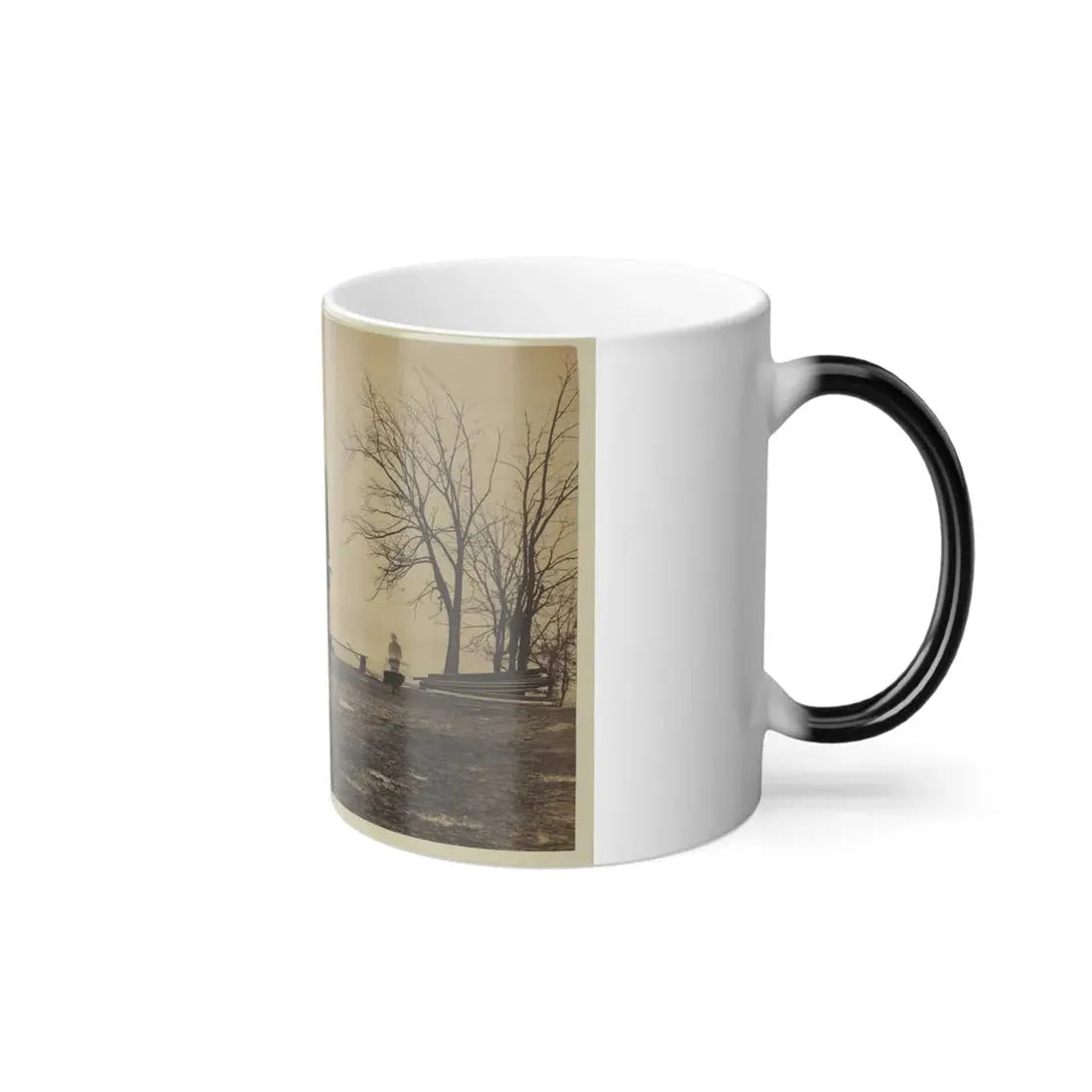 Workers Constructing a Wood Building (U.S. Civil War) Color Changing Coffee Mug 11oz - Go Mug Yourself