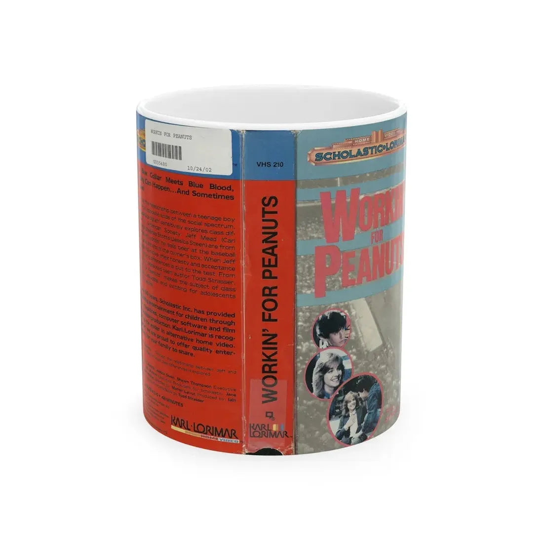 WORKIN FOR PEANUTS SCHOLASTIC LORIMAR (VHS COVER) - White Coffee Mug 11oz - Go Mug Yourself