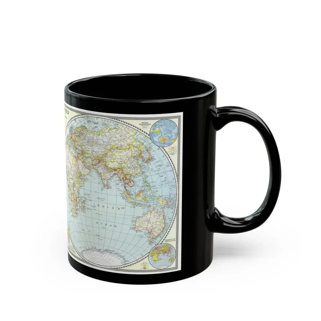 World Map (1941) (Map) Black Coffee Mug - Go Mug Yourself