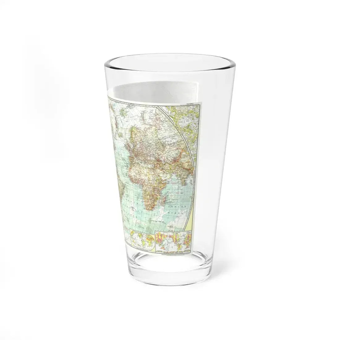 World Map (1957) (Map) Pint Glass 16oz - Go Mug Yourself