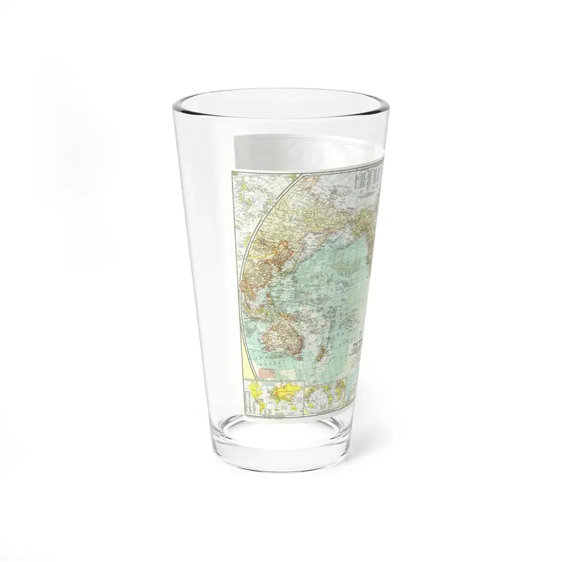 World Map (1957) (Map) Pint Glass 16oz - Go Mug Yourself