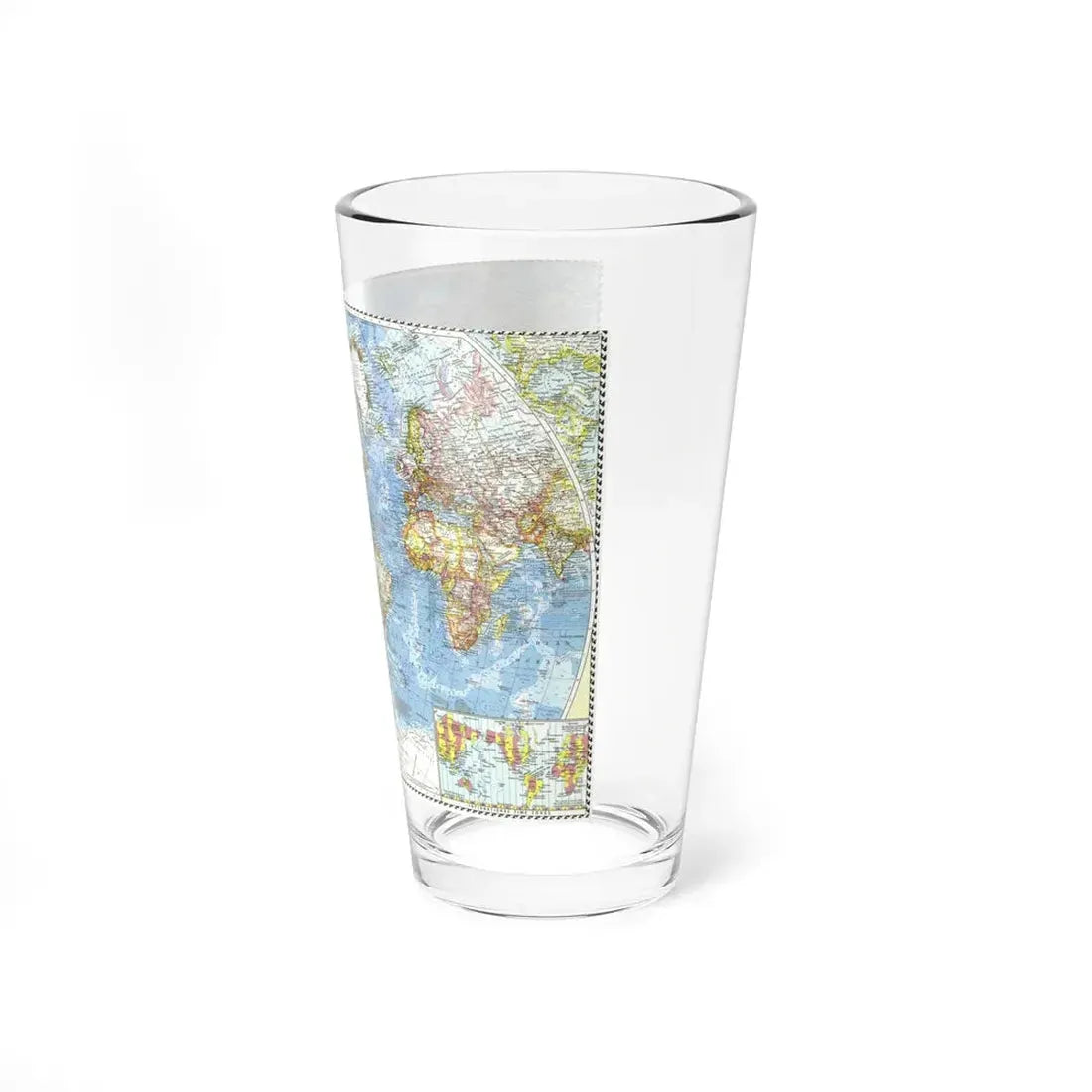 World Map (1960) (Map) Pint Glass 16oz - Go Mug Yourself
