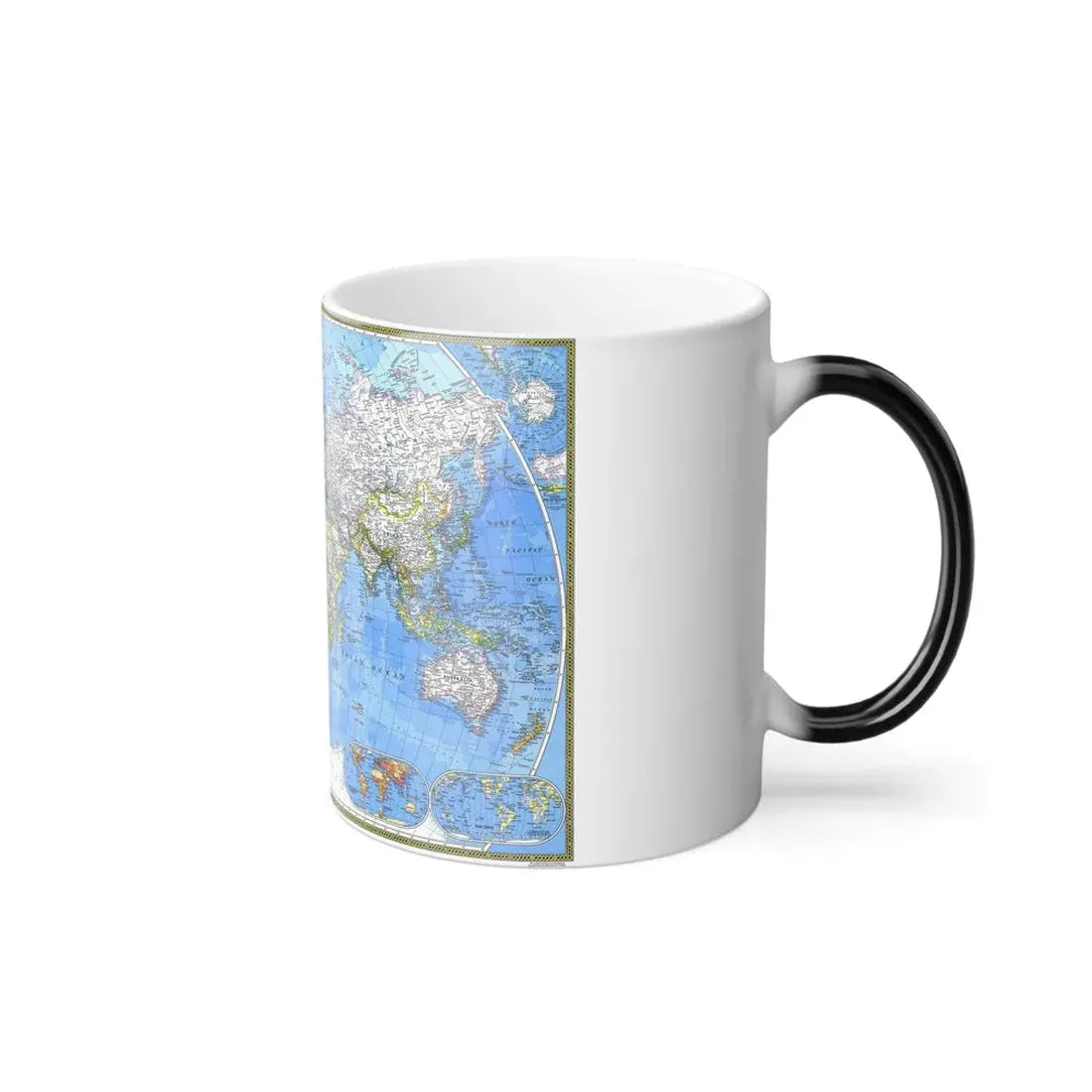 World Map (1981) (Map) Color Changing Mug 11oz - Go Mug Yourself
