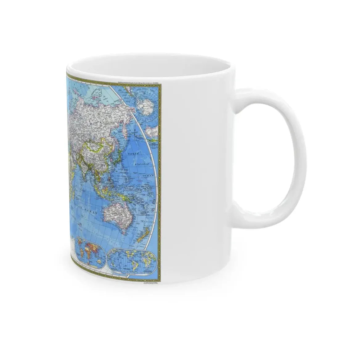 World Map (1981) (Map) White Coffee Mug - Go Mug Yourself