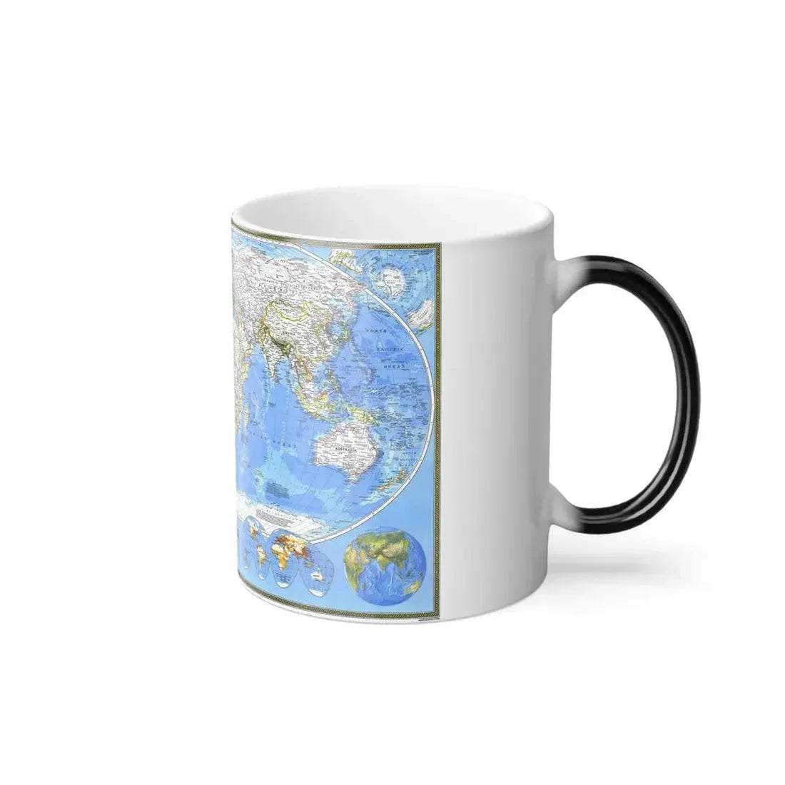 World Map (1988) (Map) Color Changing Mug 11oz - Go Mug Yourself