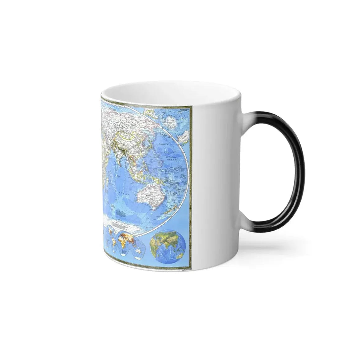 World Map (1988) (Map) Color Changing Mug 11oz - Go Mug Yourself