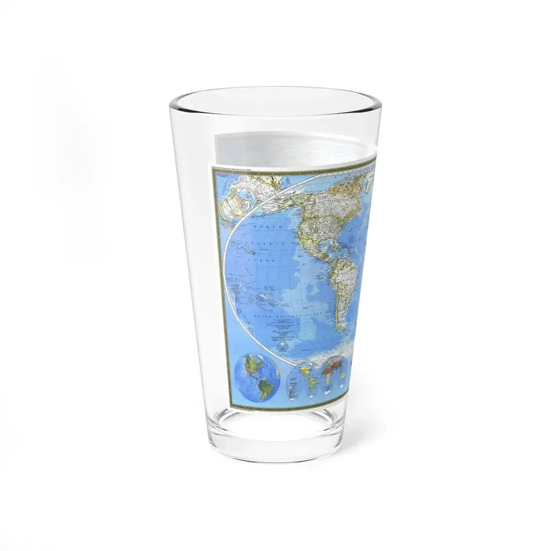 World Map (1988) (Map) Pint Glass 16oz - Go Mug Yourself