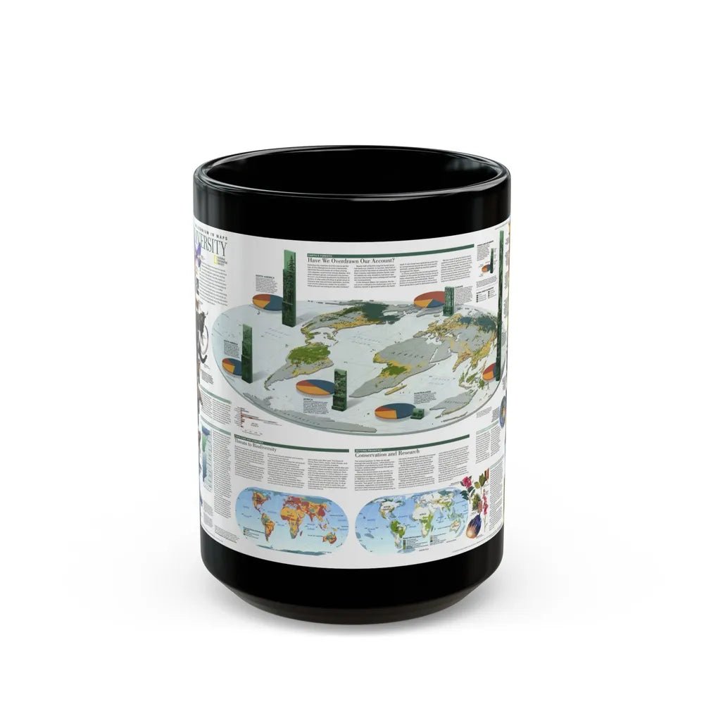 World Map - Biodiversity (1999) (Map) Black Coffee Mug-15oz-Go Mug Yourself
