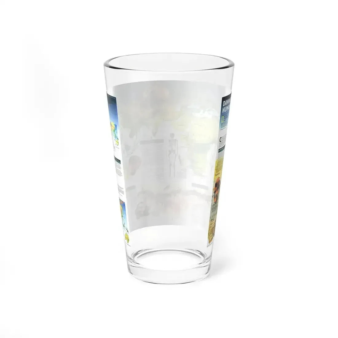 World Map - Dawn of Humans (1997) (Map) Pint Glass 16oz - Go Mug Yourself