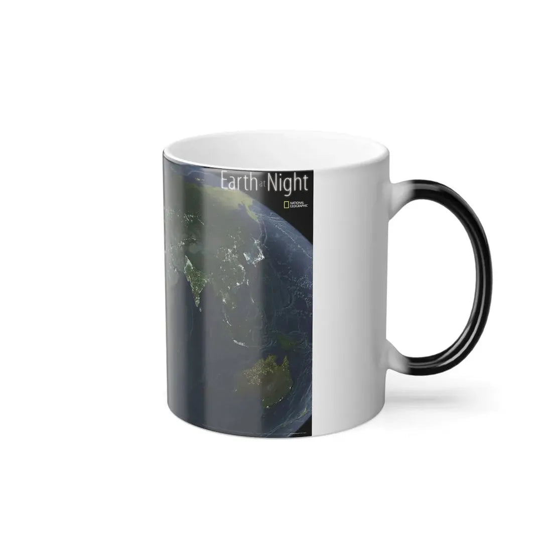 World Map - Earth at Night (2004) (Map) Color Changing Mug 11oz - Go Mug Yourself