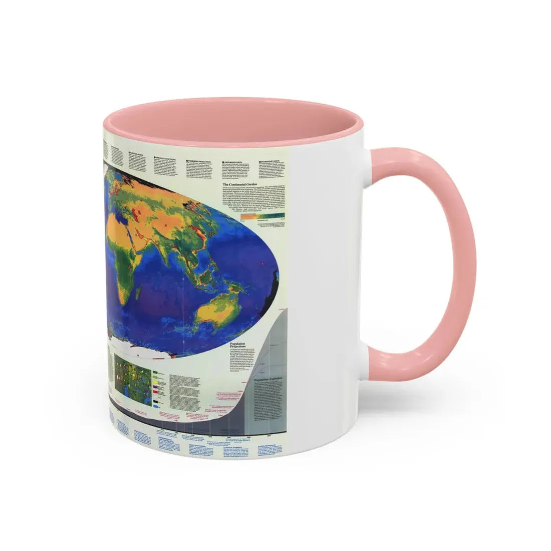World Map - Endangered Earth (Map) Accent Coffee Mug - Go Mug Yourself
