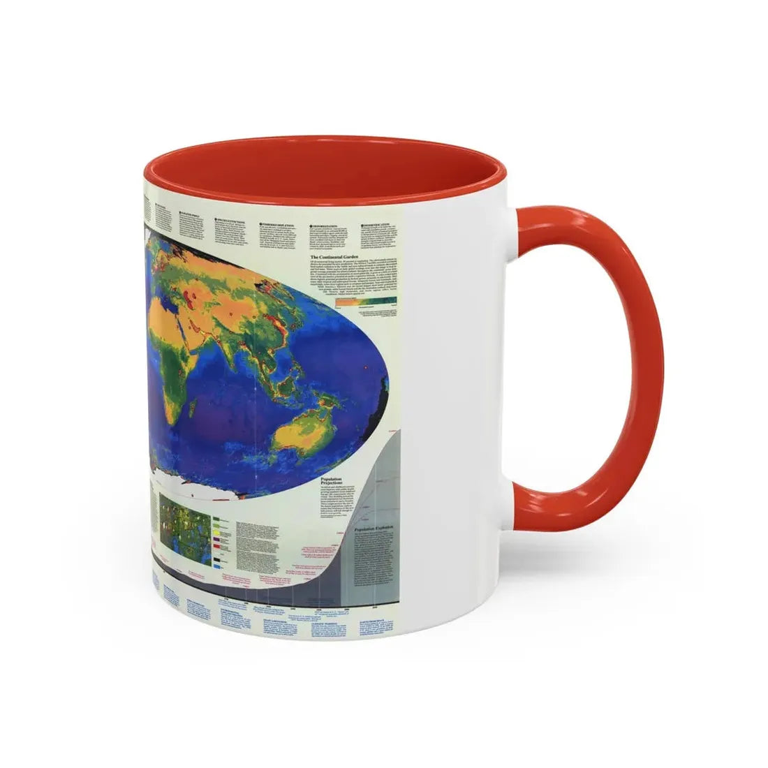 World Map - Endangered Earth (Map) Accent Coffee Mug - Go Mug Yourself