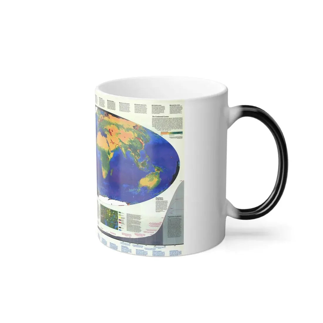 World Map - Endangered Earth (Map) Color Changing Mug 11oz - Go Mug Yourself