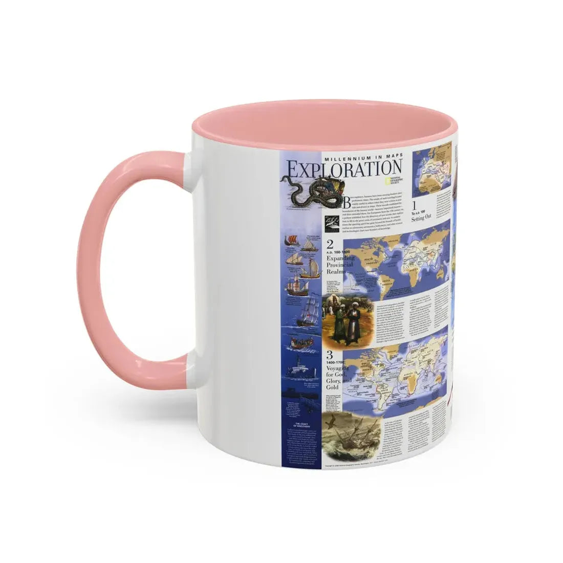 World Map - Exploration (1998) (Map) Accent Coffee Mug - Go Mug Yourself