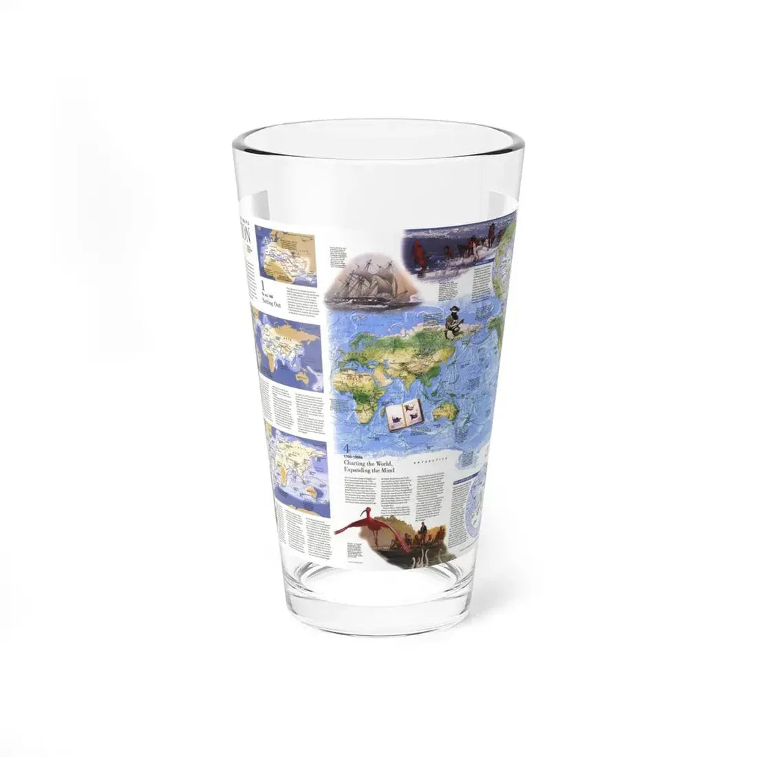 World Map - Exploration (1998) (Map) Pint Glass 16oz 16oz - Go Mug Yourself