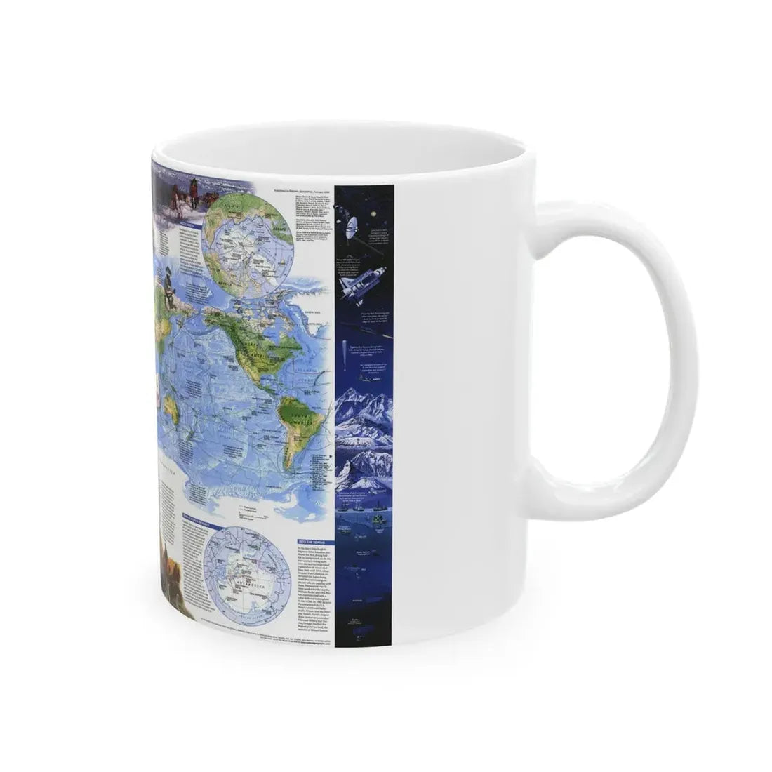 World Map - Exploration (1998) (Map) White Coffee Mug - Go Mug Yourself