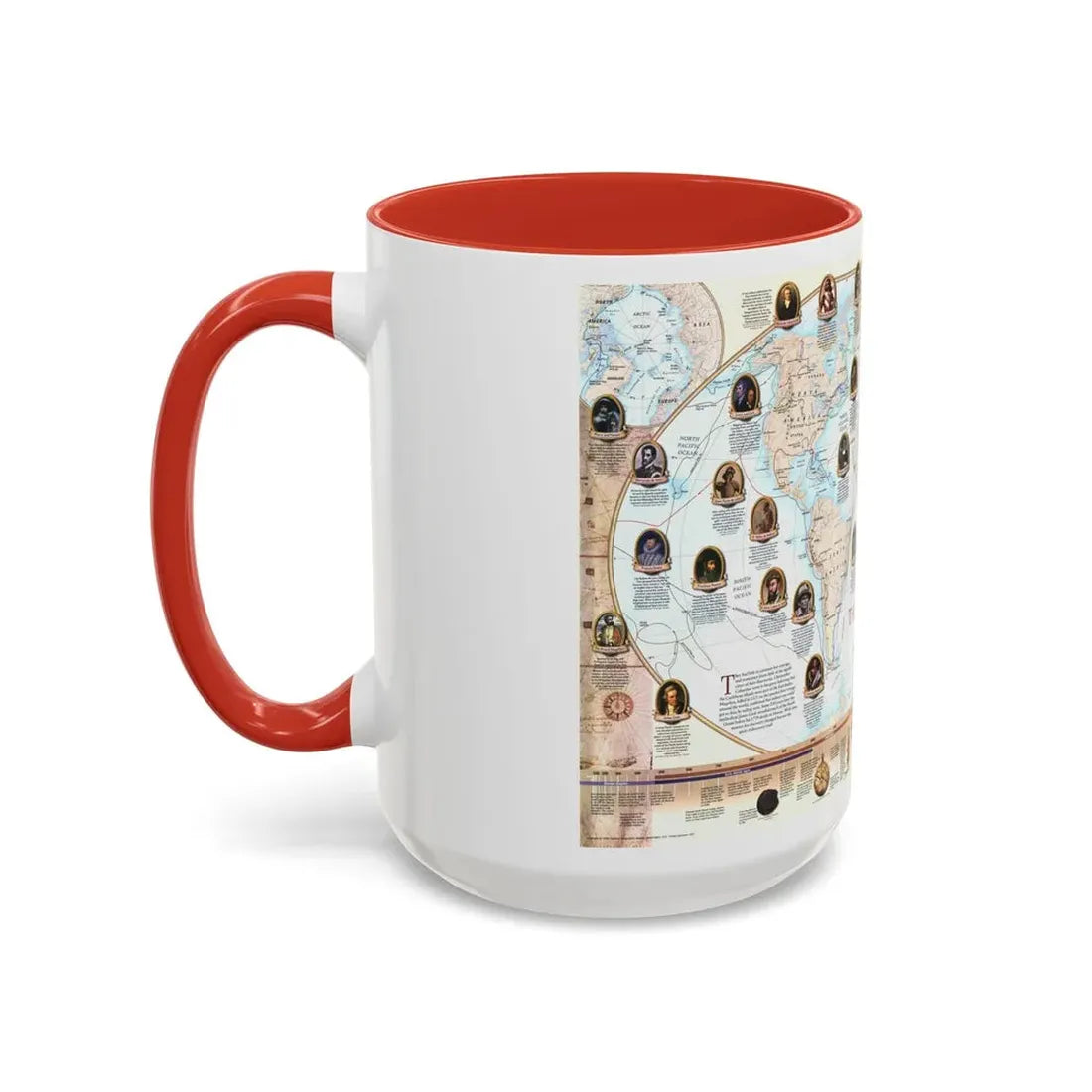 World Map - Explorers (1998) (Map) Accent Coffee Mug - Go Mug Yourself