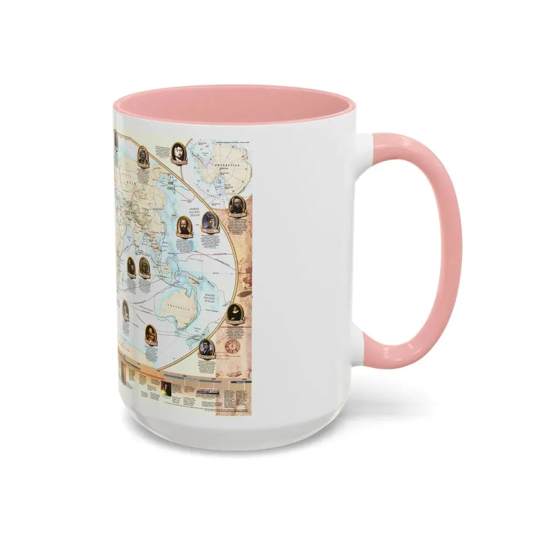 World Map - Explorers (1998) (Map) Accent Coffee Mug - Go Mug Yourself