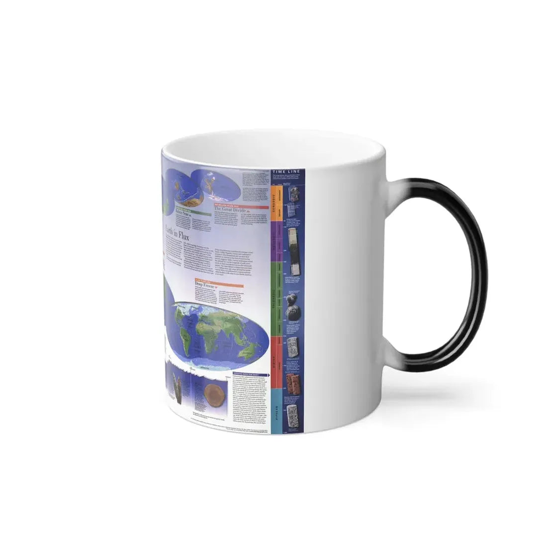 World Map - Physical Earth 2 (1998) (Map) Color Changing Mug 11oz - Go Mug Yourself