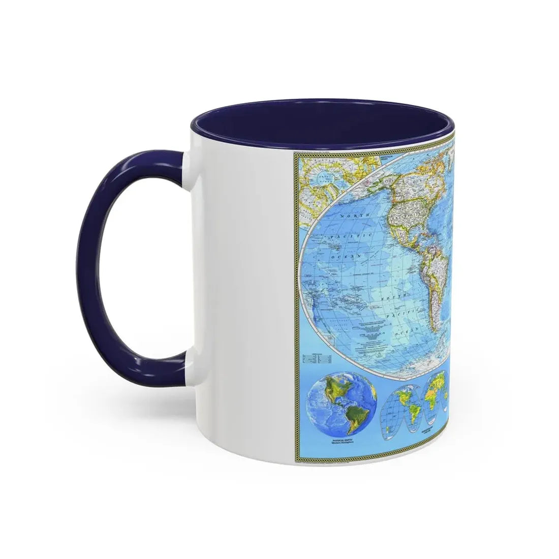 World Map - Political (1994) (Map) Accent Coffee Mug - Go Mug Yourself