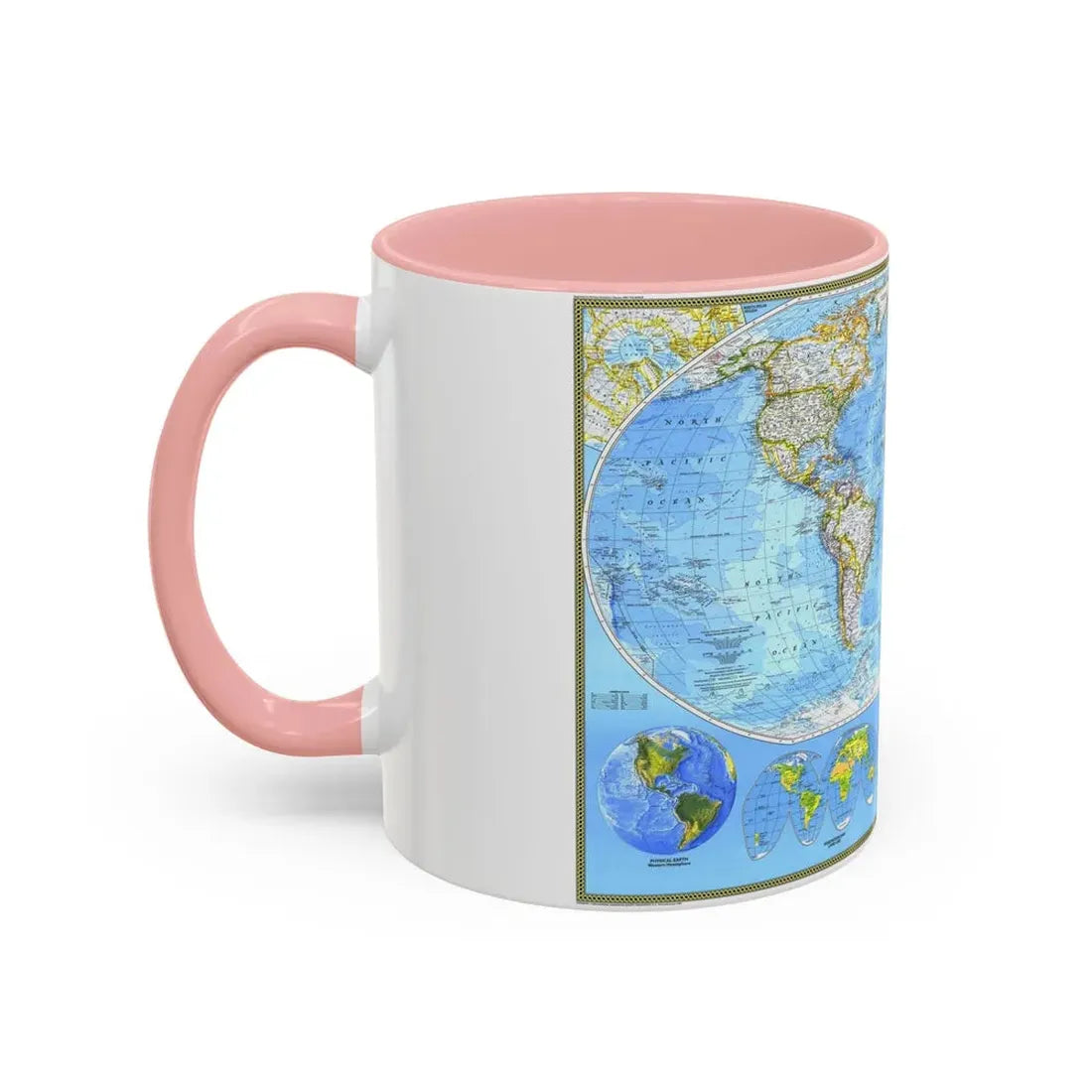 World Map - Political (1994) (Map) Accent Coffee Mug - Go Mug Yourself