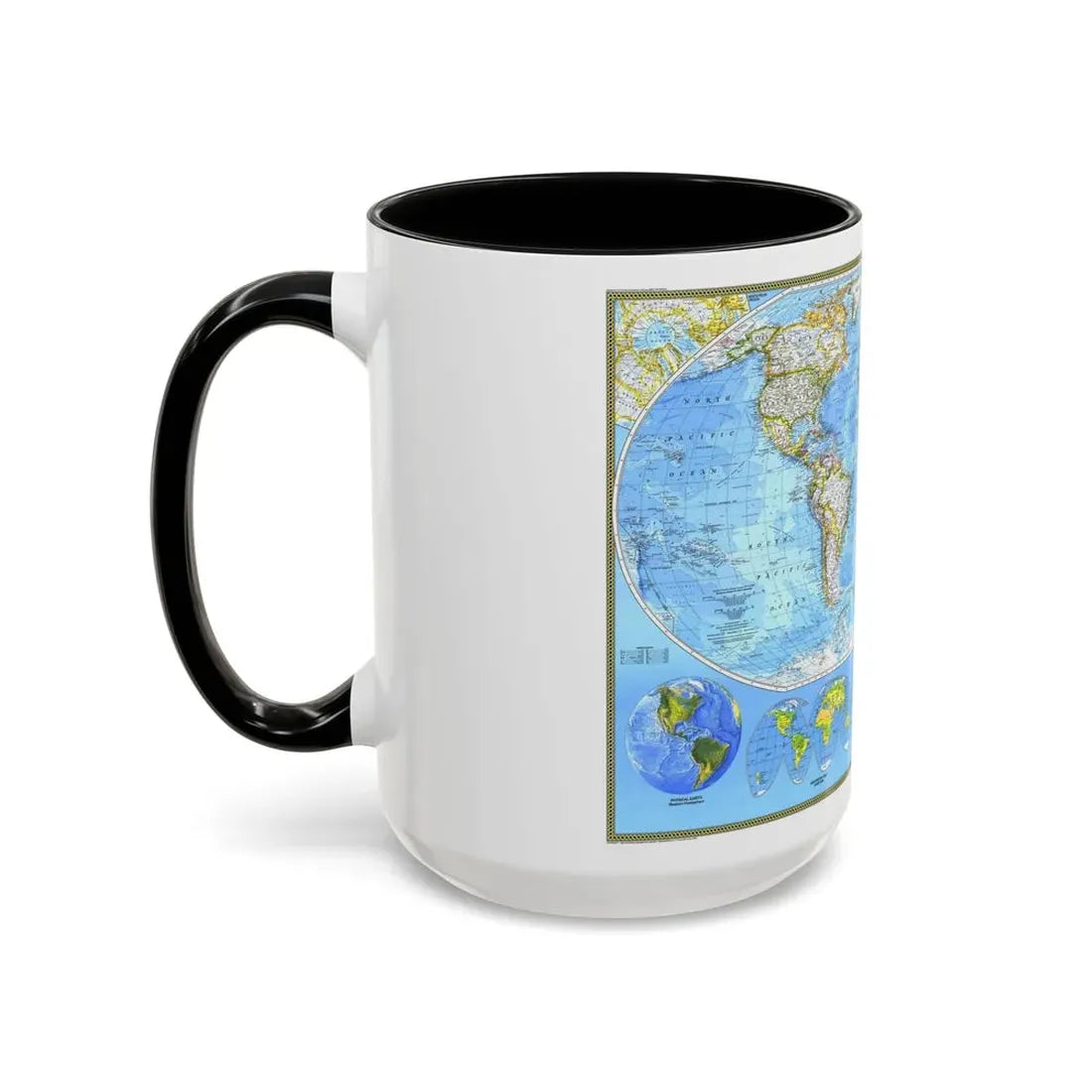 World Map - Political (1994) (Map) Accent Coffee Mug - Go Mug Yourself