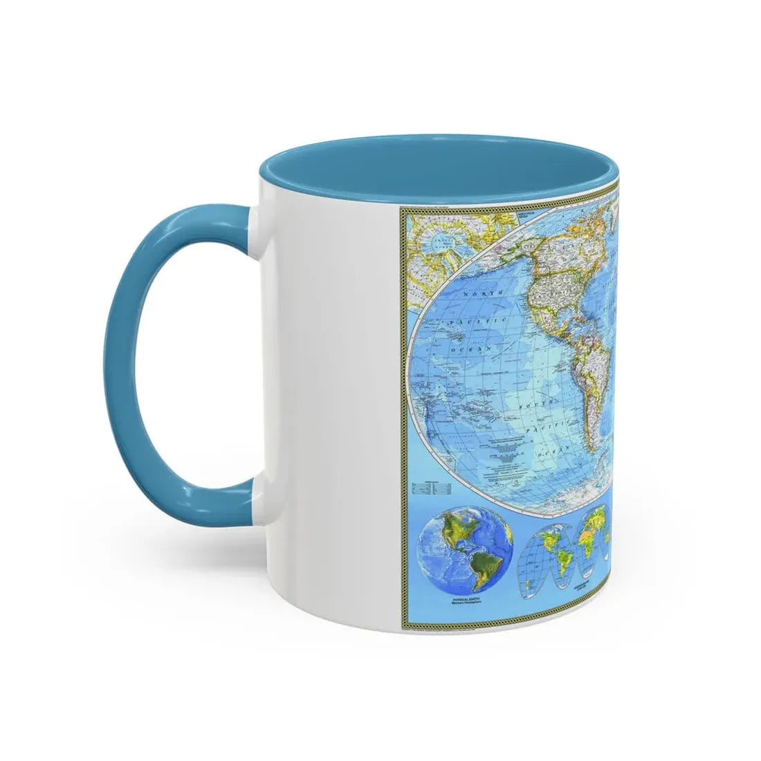 World Map - Political (1994) (Map) Accent Coffee Mug - Go Mug Yourself