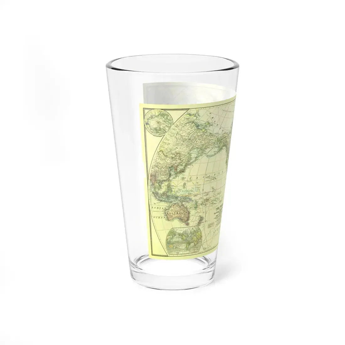 World Map - Political Divisions (1922) (Map) Pint Glass 16oz - Go Mug Yourself