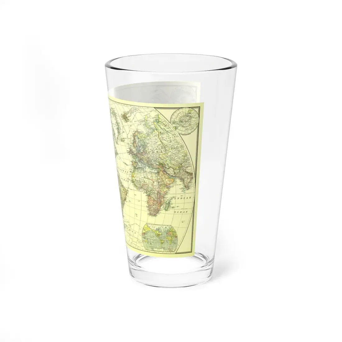 World Map - Political Divisions (1922) (Map) Pint Glass 16oz - Go Mug Yourself