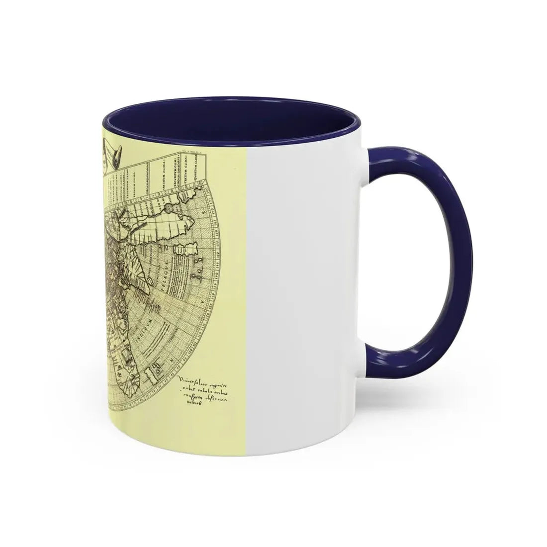 World Map - Ruysch (1508) (Map) Accent Coffee Mug - Go Mug Yourself