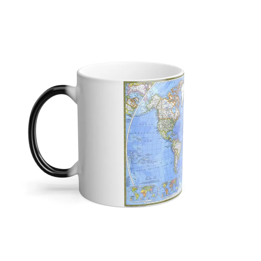World Map - The Political World (1975) (Map) Color Changing Mug 11oz-Go Mug Yourself