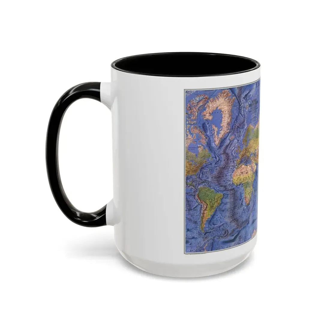 World Ocean Floor (1981) (Map) Accent Coffee Mug - Go Mug Yourself