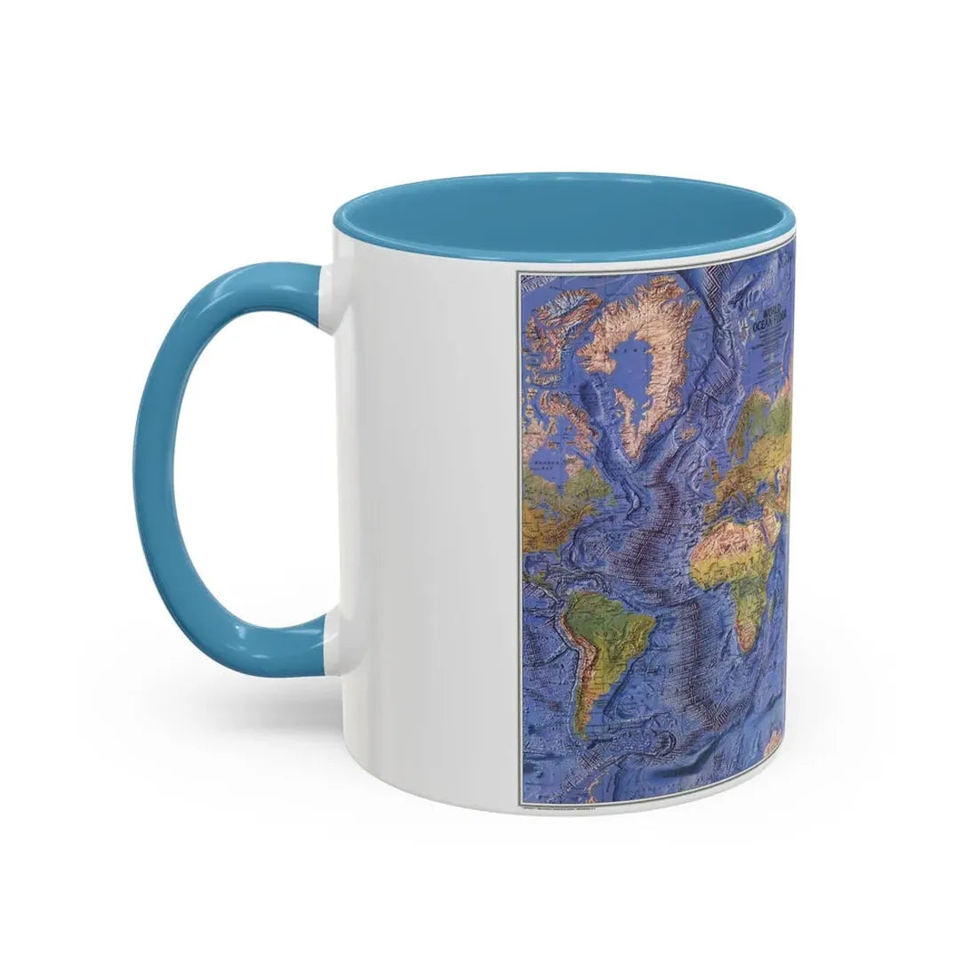 World Ocean Floor (1981) (Map) Accent Coffee Mug - Go Mug Yourself