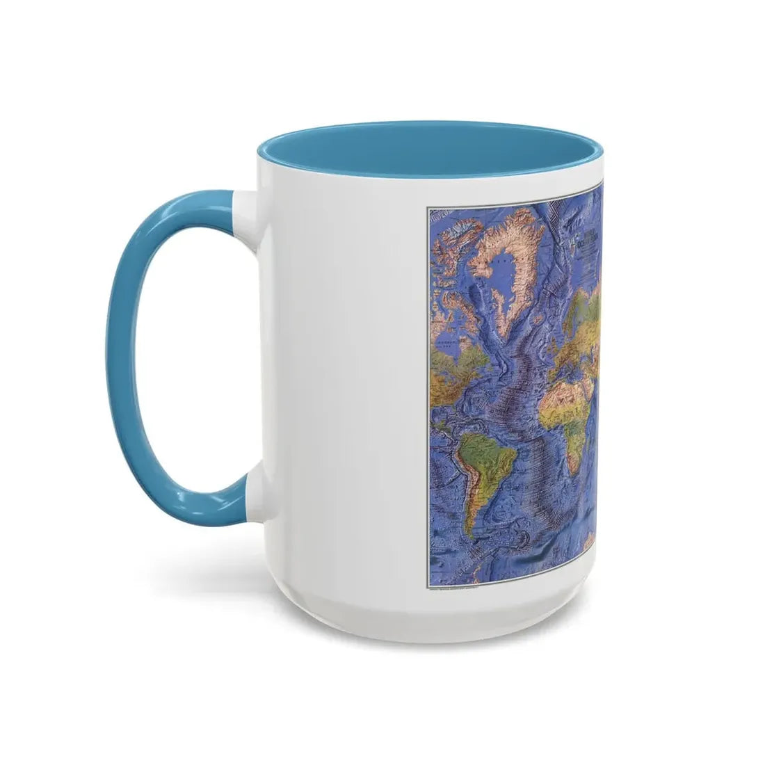World Ocean Floor (1981) (Map) Accent Coffee Mug - Go Mug Yourself
