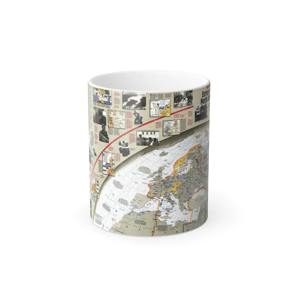 World War II- Europe and North Africa (1991) (Map) Color Changing Mug 11oz-Go Mug Yourself