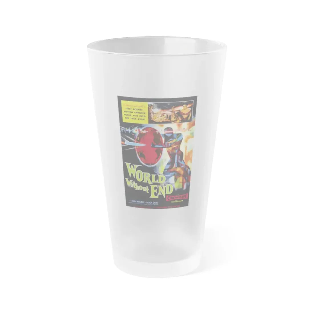 WORLD WITHOUT END 1956 Movie Poster - Frosted Pint Glass 16oz Default Title - Go Mug Yourself