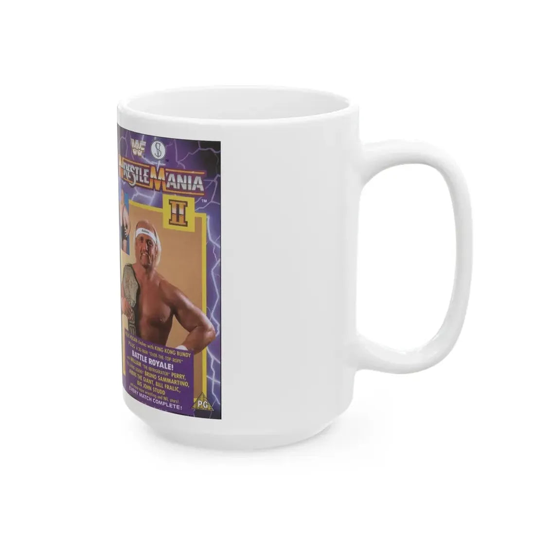 WRESTLEMANIA 2 (VHS COVER) - White Coffee Mug - Go Mug Yourself