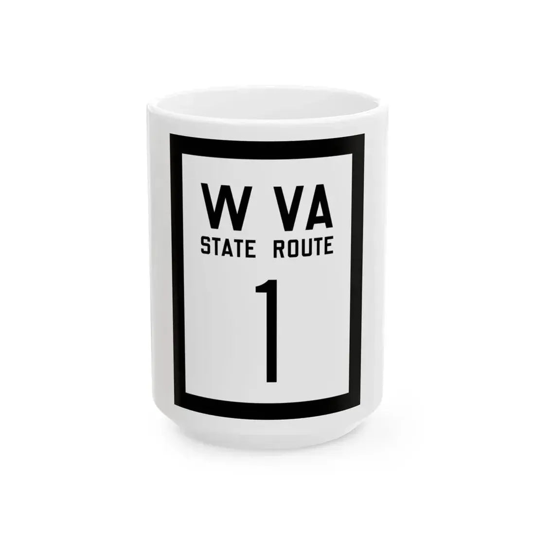 WV-1 1922 (Virginia) (Road Sign) White Coffee Mug 15oz - Go Mug Yourself