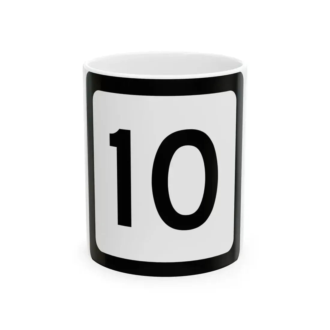 WV-10 (Virginia) (Road Sign) White Coffee Mug 11oz - Go Mug Yourself