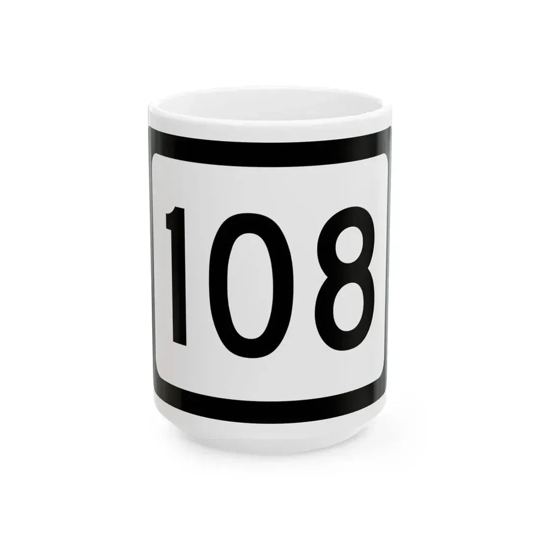 WV-108 (Virginia) (Road Sign) White Coffee Mug 15oz - Go Mug Yourself