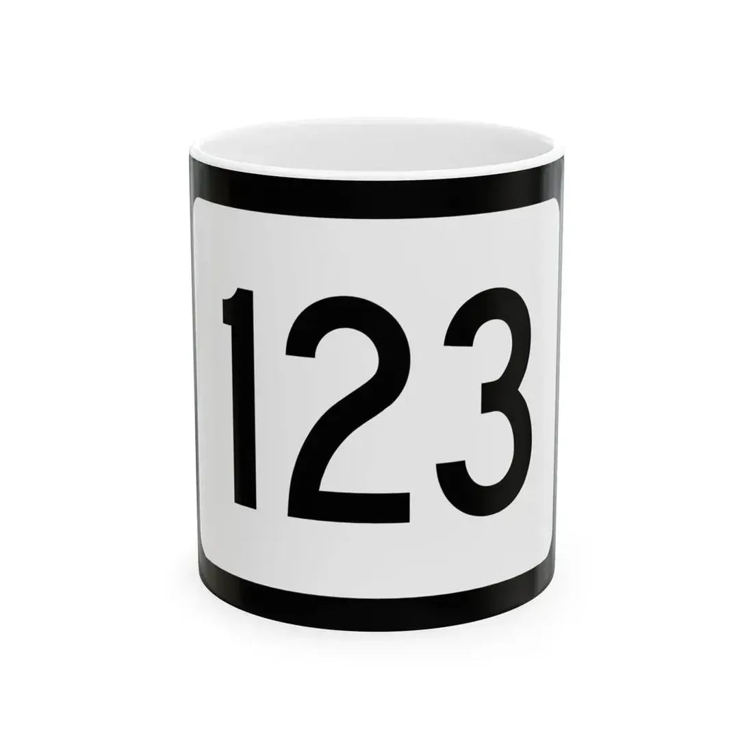 WV-123 (Virginia) (Road Sign) White Coffee Mug 11oz - Go Mug Yourself