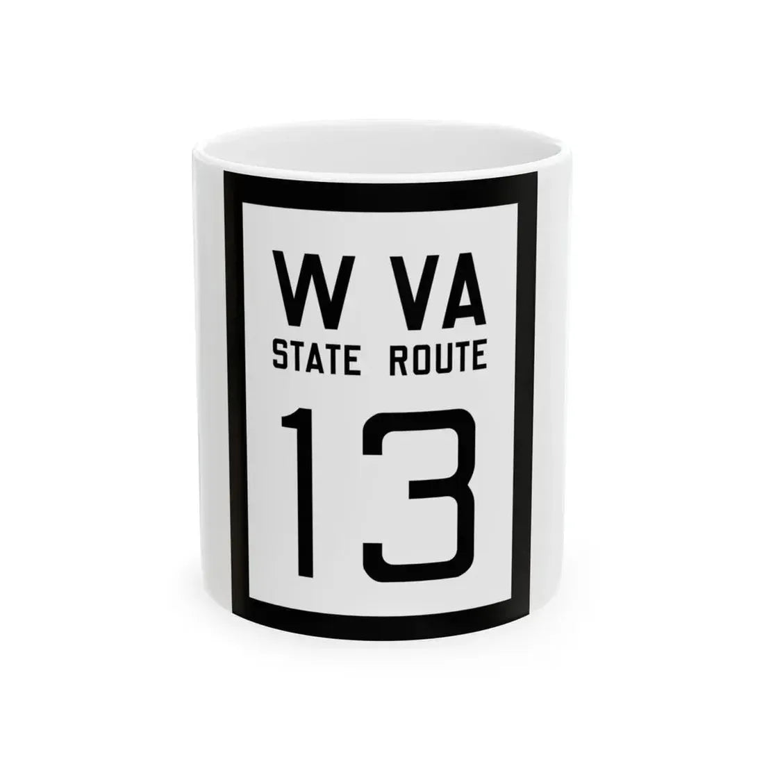 WV-13 1922 (Virginia) (Road Sign) White Coffee Mug 11oz - Go Mug Yourself