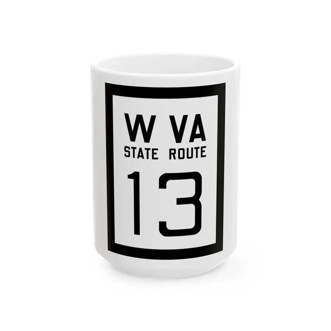 WV-13 1922 (Virginia) (Road Sign) White Coffee Mug 15oz - Go Mug Yourself