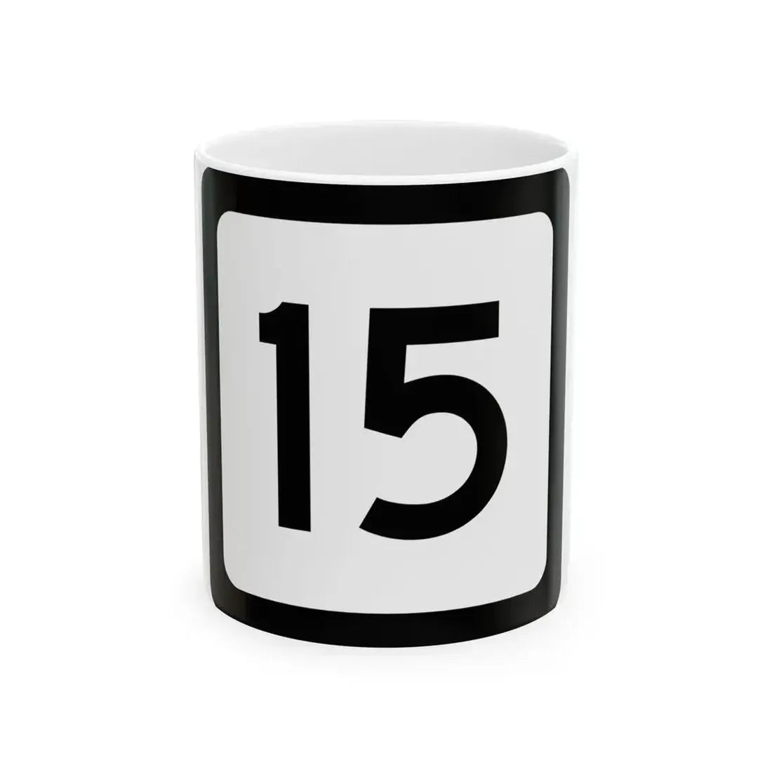 WV-15 (Virginia) (Road Sign) White Coffee Mug 11oz - Go Mug Yourself