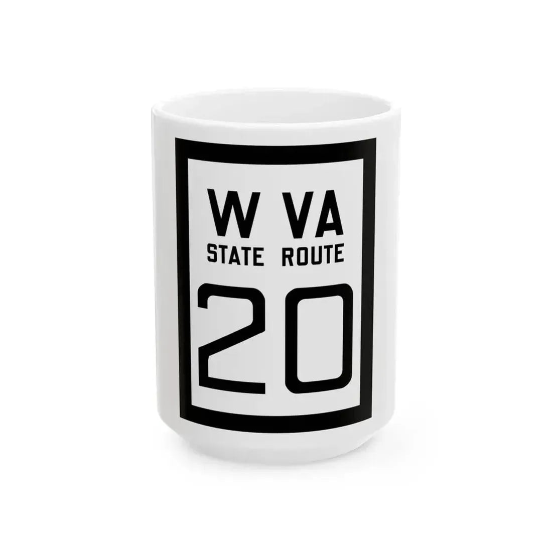 WV-20 1922 (Virginia) (Road Sign) White Coffee Mug 15oz - Go Mug Yourself