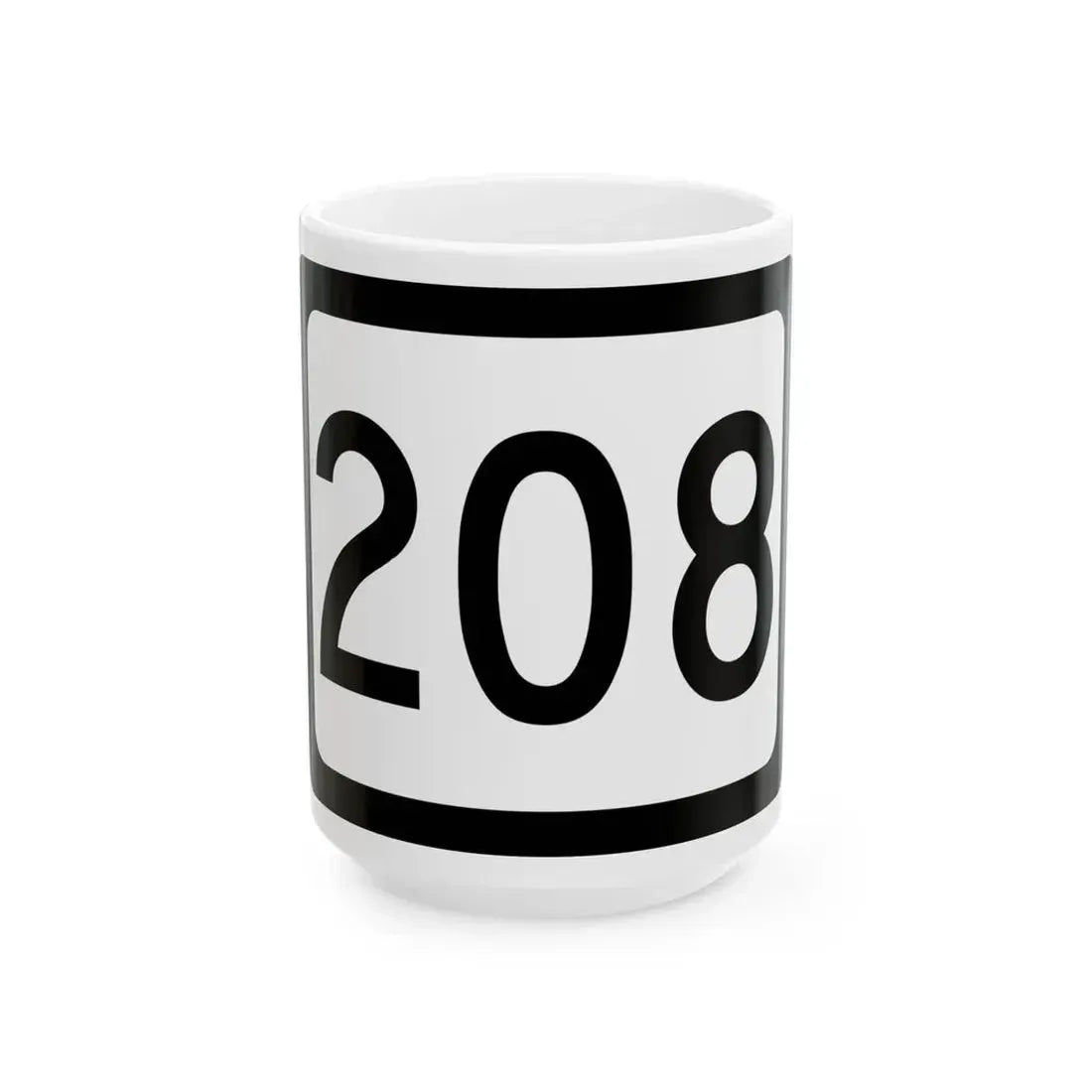 WV-208 (Virginia) (Road Sign) White Coffee Mug 15oz - Go Mug Yourself