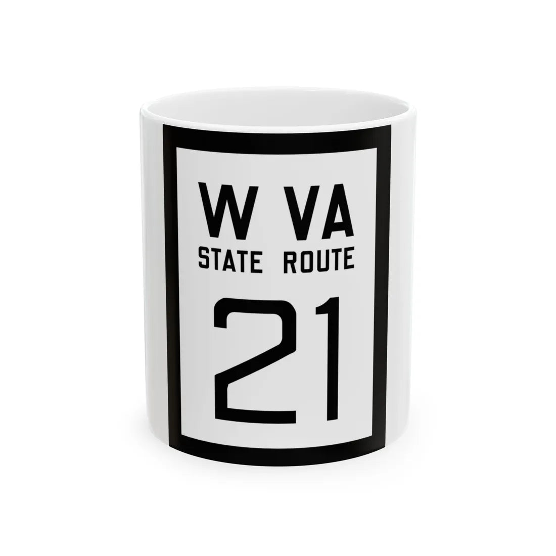 WV-21 1922 (Virginia) (Road Sign) White Coffee Mug 11oz - Go Mug Yourself