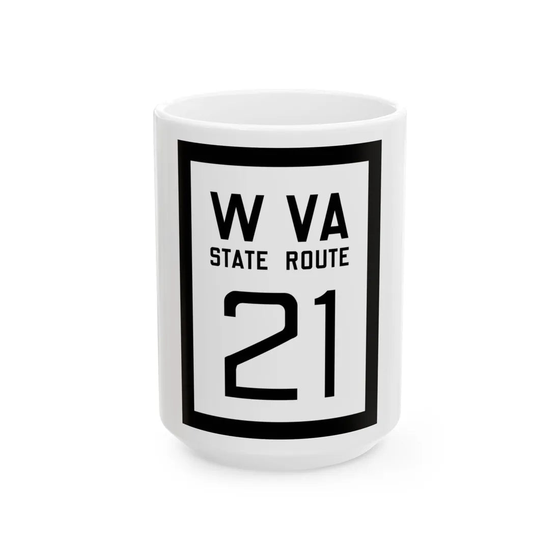 WV-21 1922 (Virginia) (Road Sign) White Coffee Mug 15oz - Go Mug Yourself